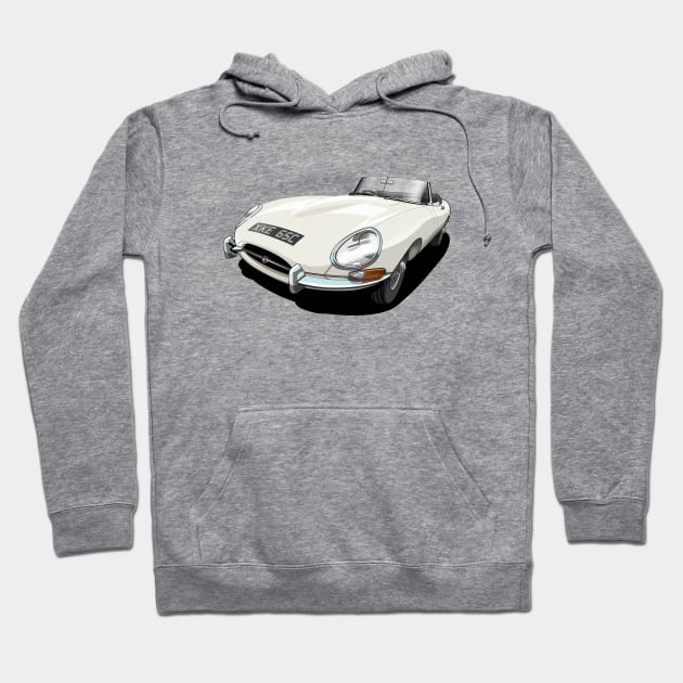 Jaguar e-type roadster Hoodie by candcretro